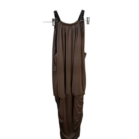 Sleeveless Maxi Dress with Ruched Size‎ 1X NEW - Picture 1 of 6